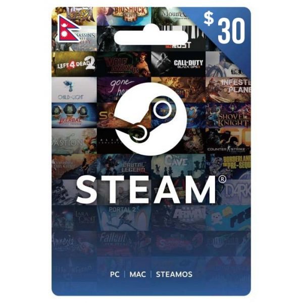 steam gift cards, steam gift cards nepal, steam cards, gift cards nepal, $30 steam gift card price in nepal