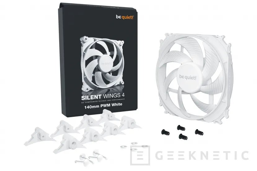 Geeknetic Be Quiet has launched the Silent Wings 4 and Silent Wings Pro 4 fans in white 1