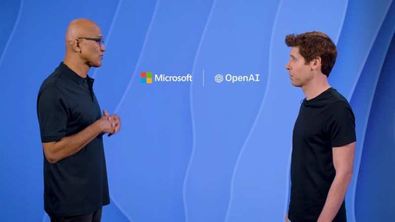 Satya Nadella (Microsoft) and Sam Altman (OpenAI)