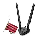TP-Link Archer TXE75E - PCLe Network Card, AXE5400 Wi-Fi 6E Adapter, Tri-Band, Bluetooth 5.2 PCIe, Multidirectional Antenna, Compatible Windows 11/10