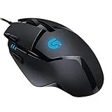 Logitech G402 Hyperion Fury Wired USB Gaming Mouse, 4,000 DPI Optical Tracking, Reduced Weight, 8 Programmable Buttons, PC/Mac - Black