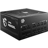MSI mag A650GL - Power Supply (650 W, 80 Plus Gold, Fully Modular, 120 mm FDB Fan with Dynamic Bearing, Black Flat Cable
