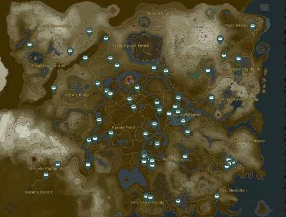 The Hyrule Wells Map - The Legend of Zelda: Tears of the Kingdom