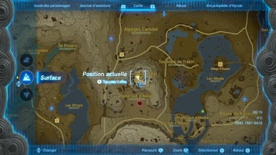 Precise position of the passage on the map - The Legend of Zelda: Tears of the Kingdom