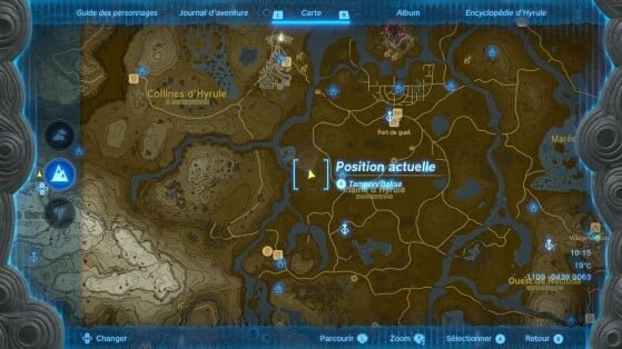 Position of the cave on the map - The Legend of Zelda: Tears of the Kingdom