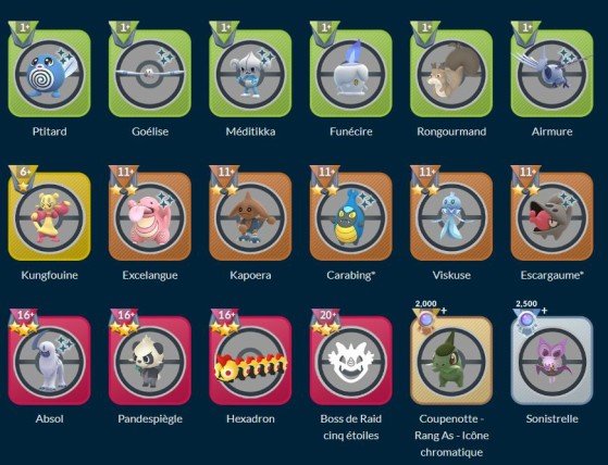 Standard Encounter Rewards - Pokemon GO