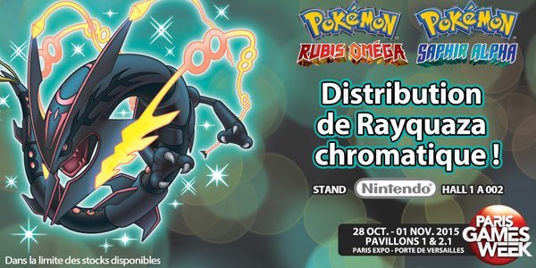 Distribution Rayquaza Shiny PGW 2015