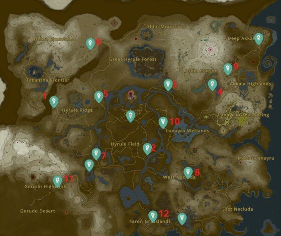 Relay Map - The Legend of Zelda: Tears of the Kingdom