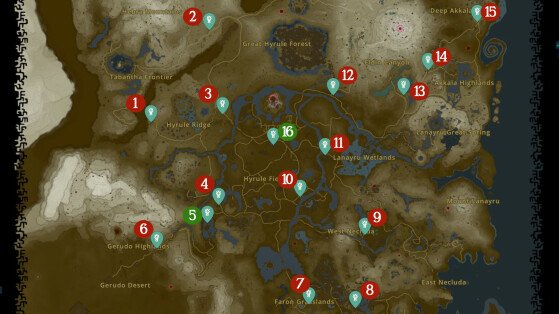 Zelda TotK's relay map - The Legend of Zelda: Tears of the Kingdom